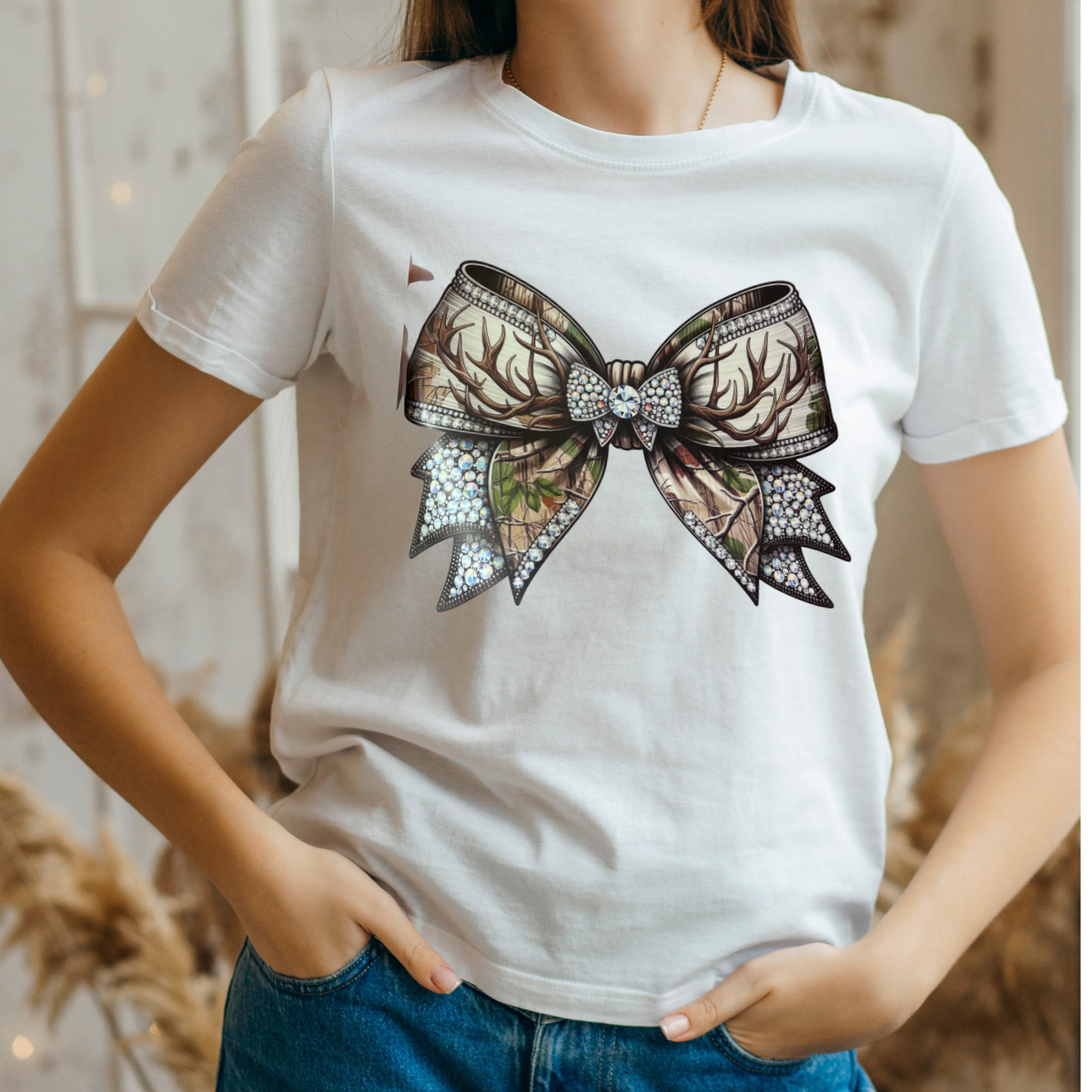 Hunting Rhinestone Bow