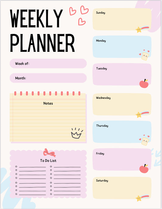 Weekly planner