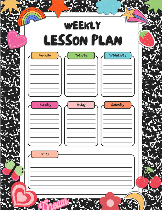 Weekly lesson plan