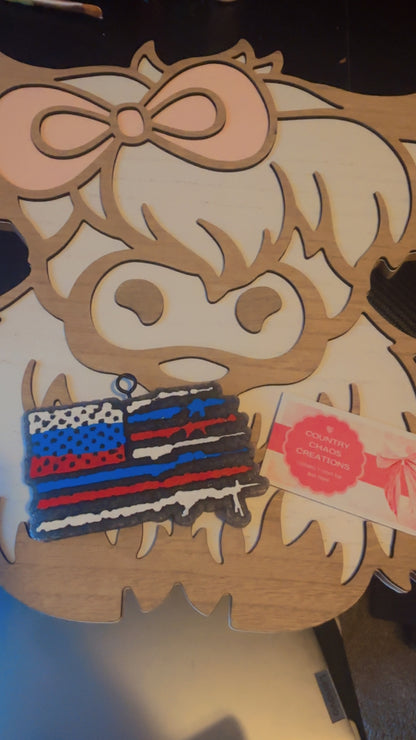 Car Freshie Flag W/ Gun's